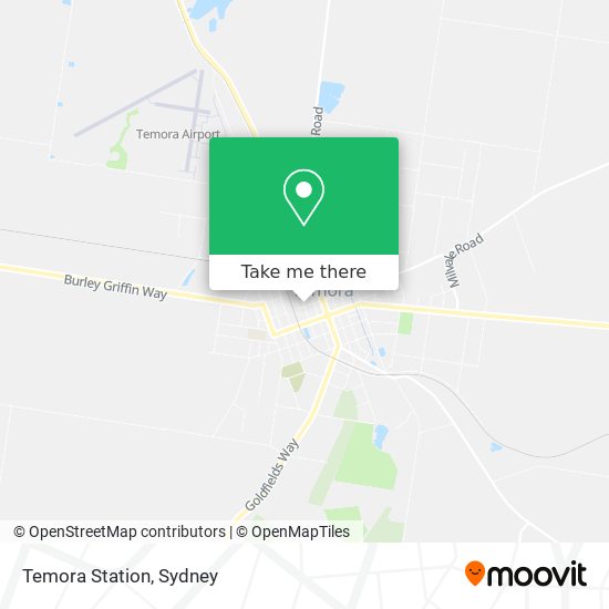 Mapa Temora Station