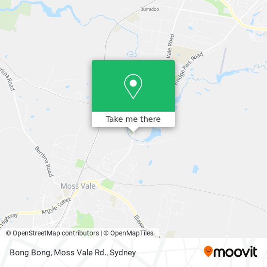 Bong Bong, Moss Vale Rd. map