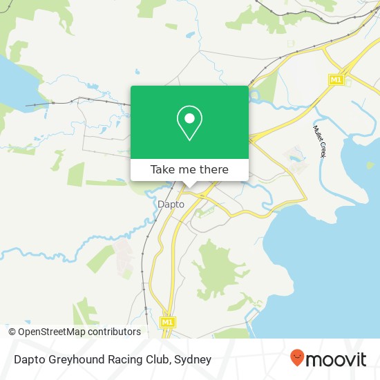 Dapto Greyhound Racing Club map