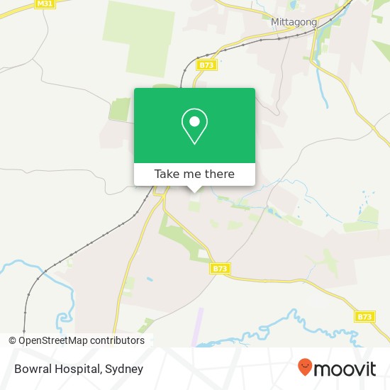 Mapa Bowral Hospital
