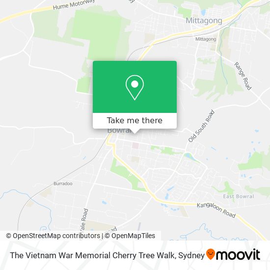 The Vietnam War Memorial Cherry Tree Walk map