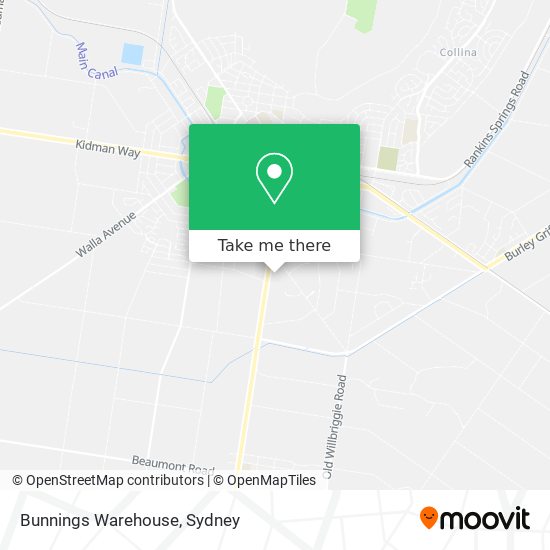 Bunnings Warehouse map