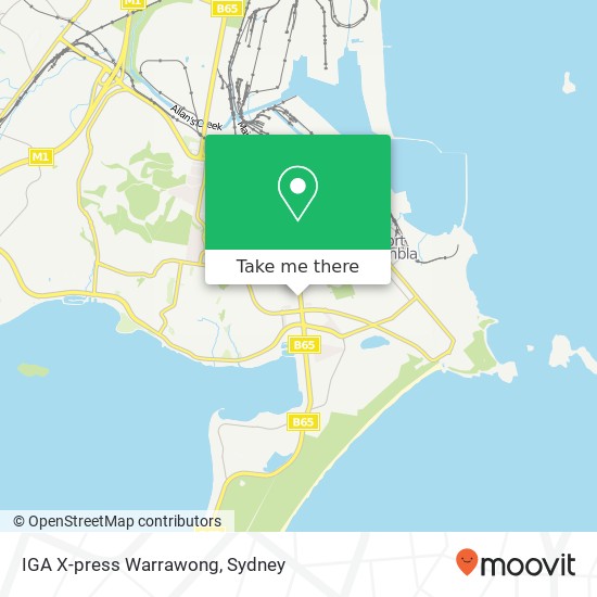 IGA X-press Warrawong map