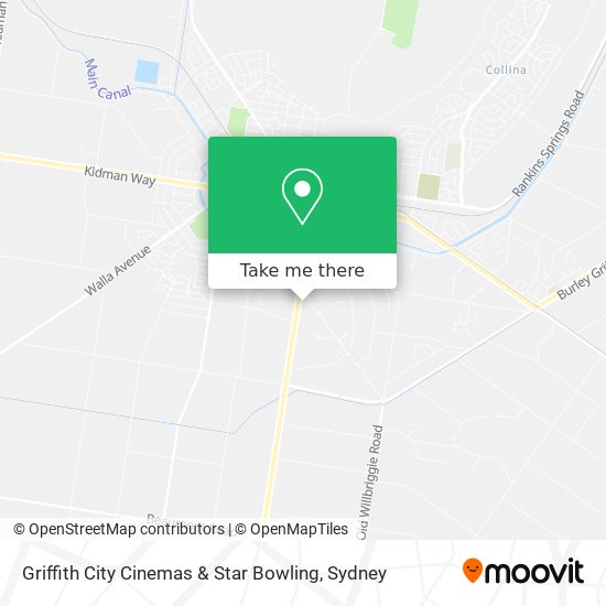 Griffith City Cinemas & Star Bowling map