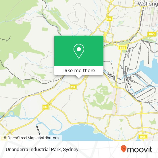 Unanderra Industrial Park map