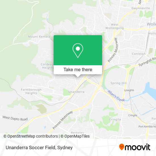 Unanderra Soccer Field map