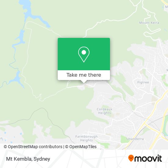 Mapa Mt Kembla