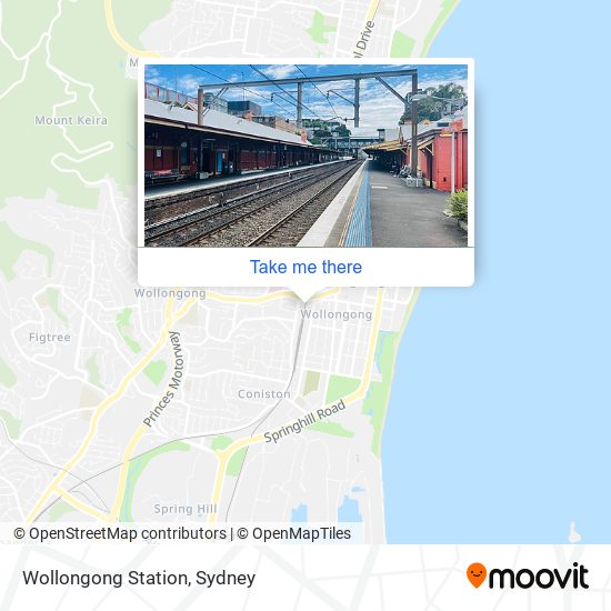 Wollongong Station map