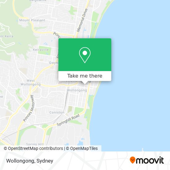 Mapa Wollongong