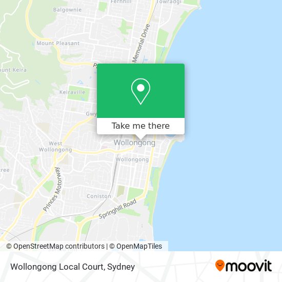 Wollongong Local Court map