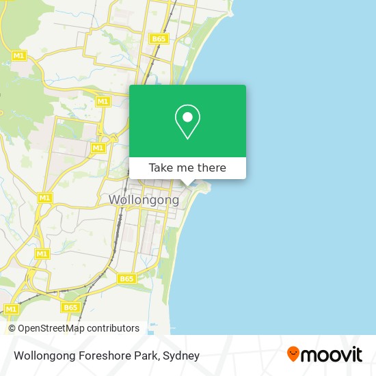 Wollongong Foreshore Park map