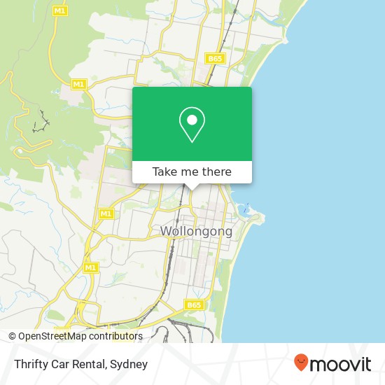 Thrifty Car Rental map