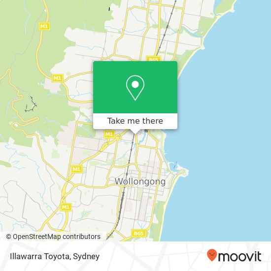 Illawarra Toyota map