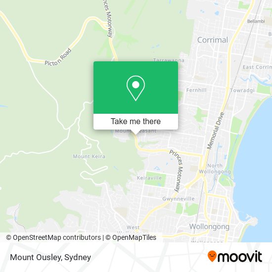 Mount Ousley map