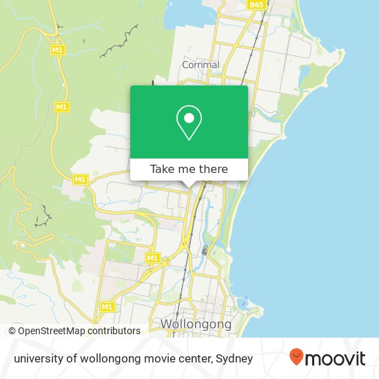 Mapa university of wollongong movie center