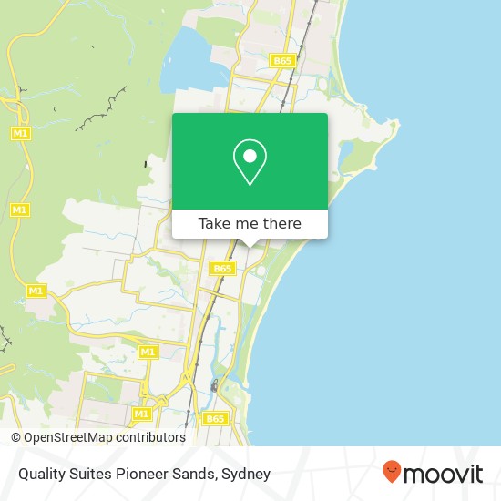 Quality Suites Pioneer Sands map