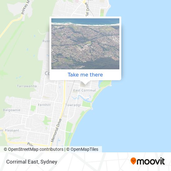 Corrimal East map