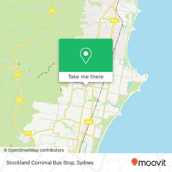 Mapa Stockland Corrimal Bus Stop