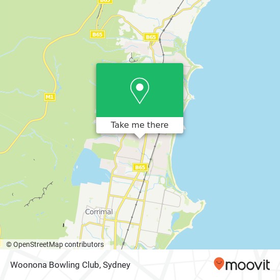 Mapa Woonona Bowling Club