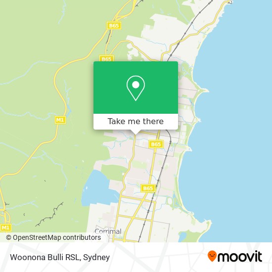 Woonona Bulli RSL map