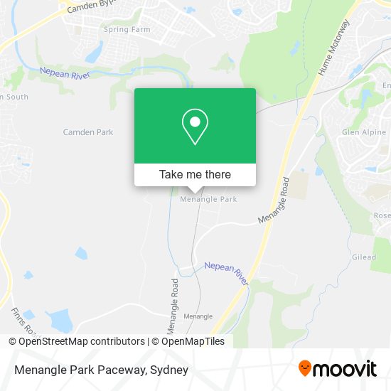 Menangle Park Paceway map