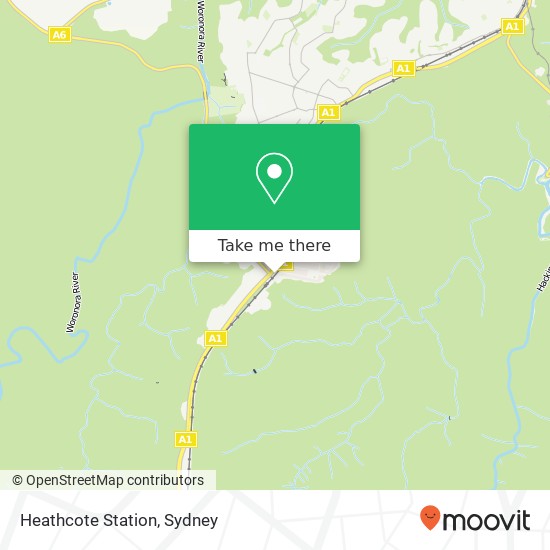 Heathcote Station map