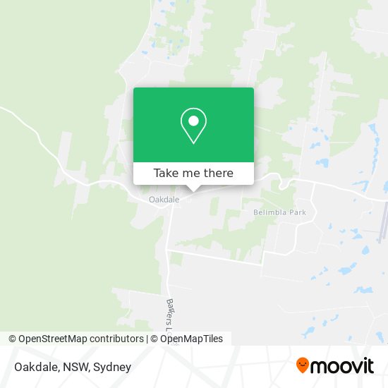 Mapa Oakdale, NSW