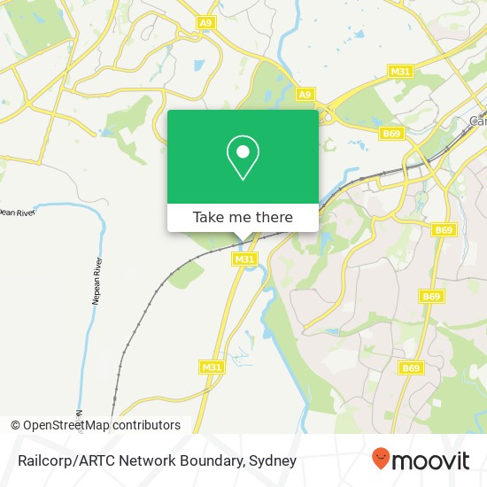 Railcorp/ARTC Network Boundary map