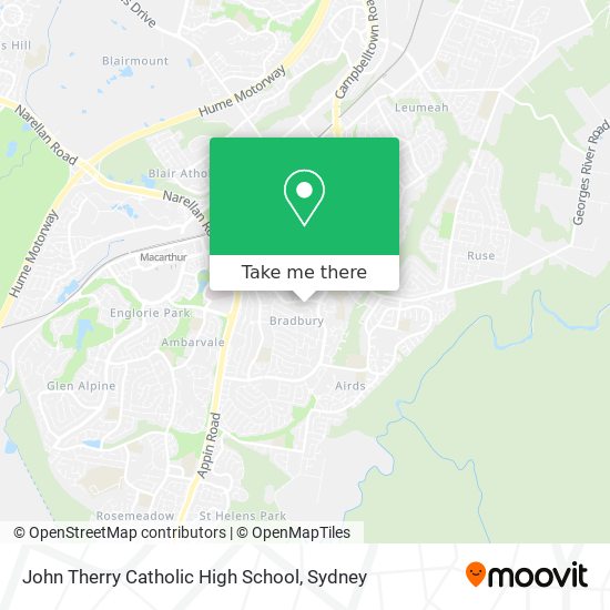 Mapa John Therry Catholic High School