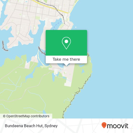 Bundeena Beach Hut map