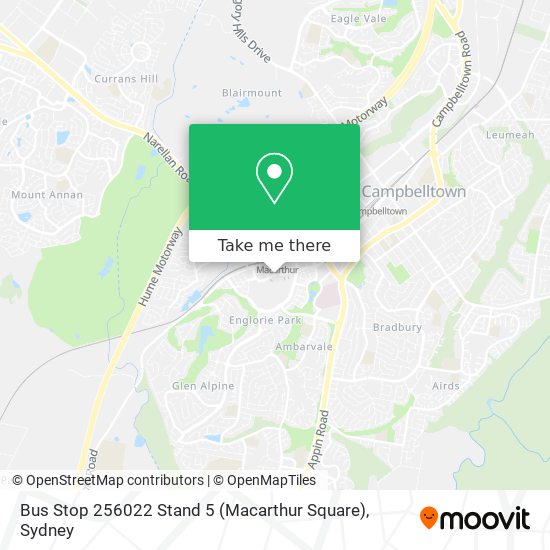 Bus Stop 256022 Stand 5 (Macarthur Square) map