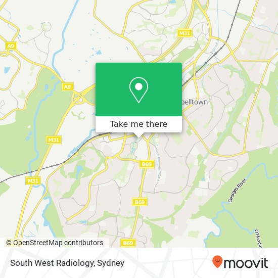 South West Radiology map