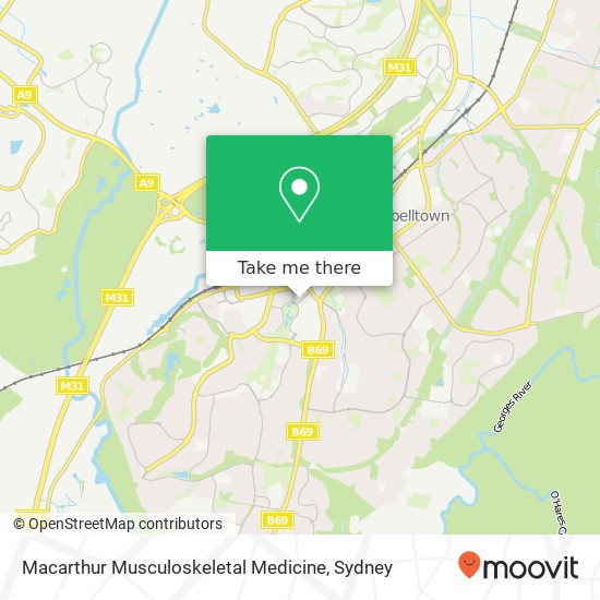 Macarthur Musculoskeletal Medicine map