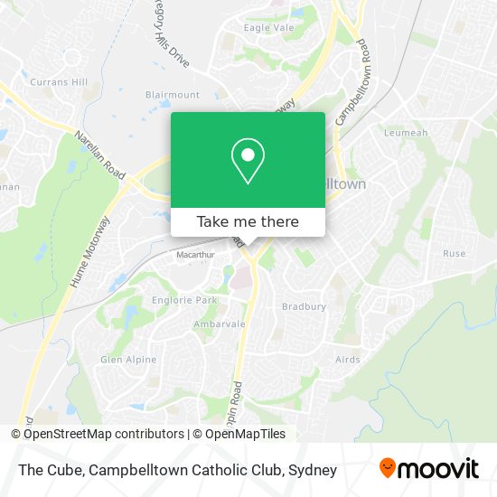 The Cube, Campbelltown Catholic Club map