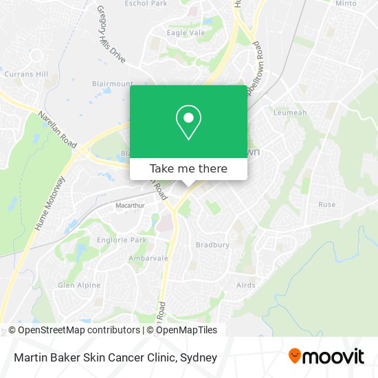 Mapa Martin Baker Skin Cancer Clinic