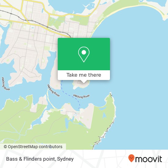 Mapa Bass & Flinders point