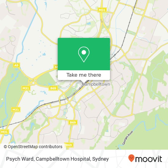 Psych Ward, Campbelltown Hospital map