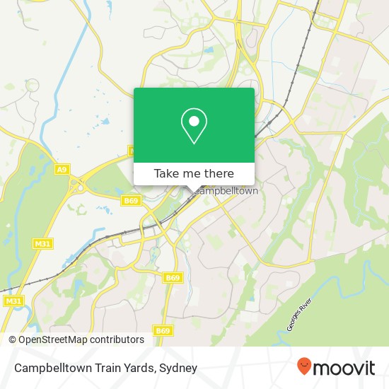Campbelltown Train Yards map