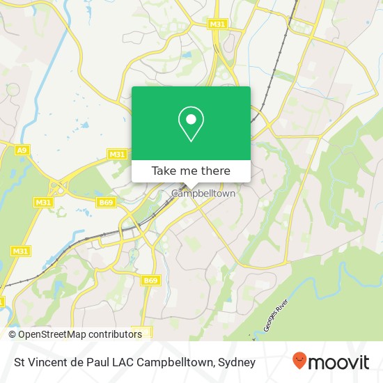 Mapa St Vincent de Paul LAC Campbelltown