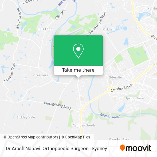 Mapa Dr Arash Nabavi. Orthopaedic Surgeon.