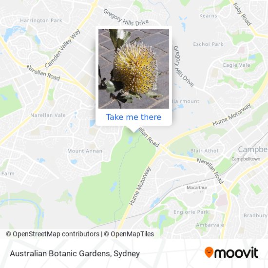 Australian Botanic Gardens map