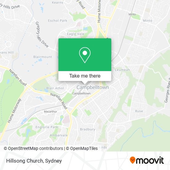 Mapa Hillsong Church