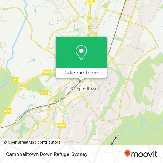 Mapa Campbelltown Down Refuge