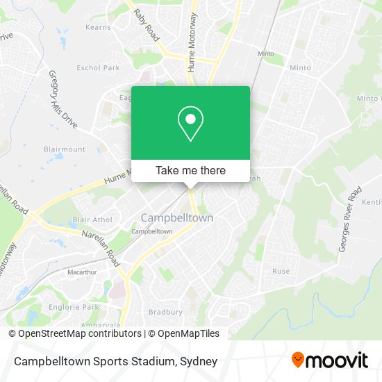Campbelltown Sports Stadium map