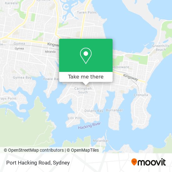 Mapa Port Hacking Road