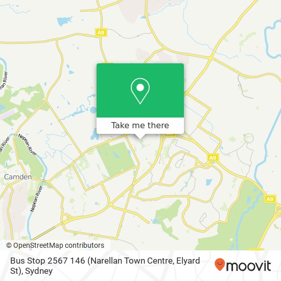 Bus Stop 2567 146 (Narellan Town Centre, Elyard St) map