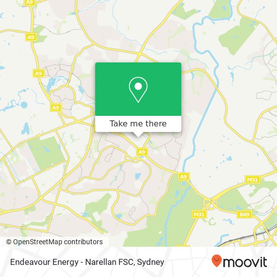 Mapa Endeavour Energy - Narellan FSC