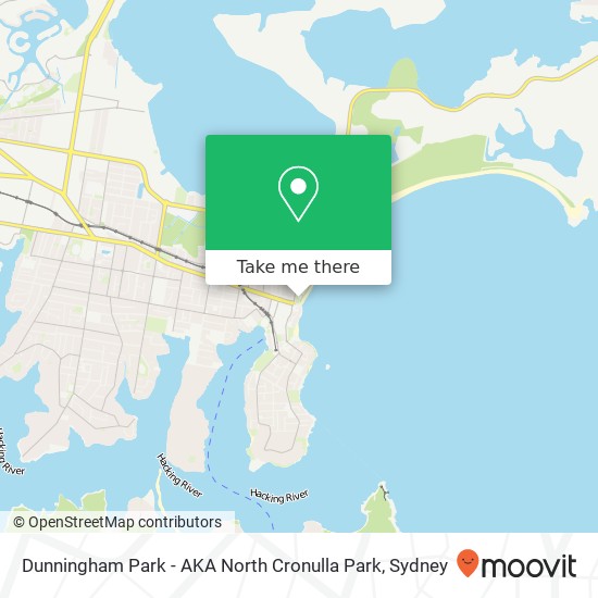 Mapa Dunningham Park - AKA North Cronulla Park