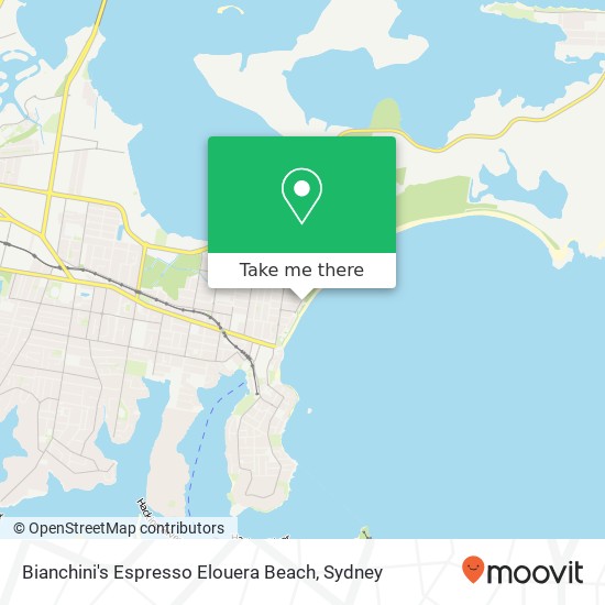 Bianchini's Espresso Elouera Beach map
