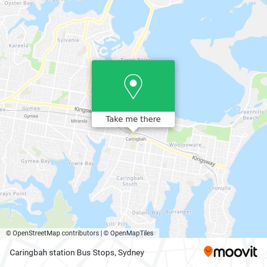 Caringbah station Bus Stops map
